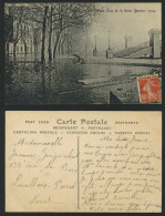 Delcampe - PARIS FLOOD 1910 Old Postcard Bridge Steps Flooded Street Scene Grand Crue Seine - Catastrofi