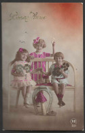 Delcampe - CPA - ILLUSTRATION CHAMPIGNON - PHOTO ENFANTS - Pilze