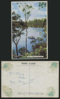 Delcampe - Australia The Blue Haven 1945 Old Colour Postcard Boat - Autres & Non Classés
