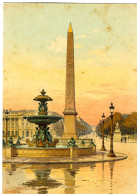 Delcampe - Art Postcard Of Paris Scenes - Place De La Concorde - CPM Of Reproduction Travel Poster - Plätze