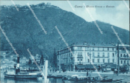 Delcampe - Bf324 Cartolina Como Piazza Cavour E Brunate 1942 - Como