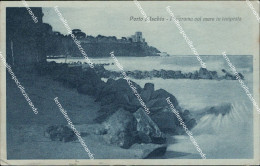 Delcampe - Bf354 Cartolina Porto D'ischia Panorama Col Mare In Tempesta Napoli - Napoli (Neapel)