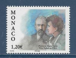 Delcampe - Monaco - YT N° 2408 ** - Neuf Sans Charnière - Pierre Et Marie Curie - Prix Nobel - 2003 - Neufs