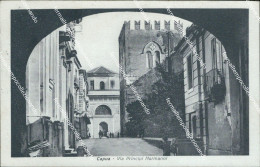 Delcampe - Bf371 Cartolina Capua Via Principe Normanni 1937 Provincia Di Caserta - Caserta