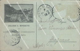 Delcampe - Bf372 Cartolina Badia Di Cava Collegio S.benedetto Provincia Di Salerno - Salerno