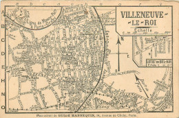 Delcampe - 94* VILLENEUVE LE ROI    Plan De La Ville  RL14.1018 - Villeneuve Le Roi