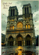 Delcampe - Art Postcard Of Paris Scenes - Cathedral Notre Dame  - CPM Of Reproduction Travel Poster - Kirchen