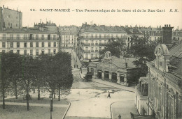 Delcampe - 94* ST MANDE  Vue Generale  Gare Et Rue Cart   RL14.0589 - Saint Mande