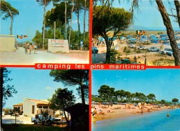 Delcampe - 83* HYERES PLAGE  Camping « pins Maritimes » Multi-vues  (CPM 10x15cm)        RL19,0081 - Hyeres