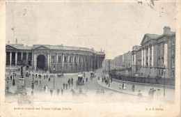 Delcampe - Ireland 1910 Bank Of Ireland And Trinity College Dublin Vintage Postcard B821 - Dublin