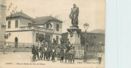 Delcampe - 20* CORTE  Place Et Statue Du  Duc De Padoue     RL30,0783 - Corte