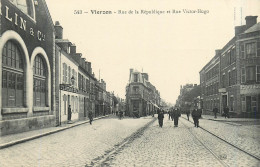 Delcampe - 18* VIERZON  Rue De La Republique Et Rue Victor Hugo     RL30,0663 - Vierzon