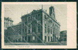 Delcampe - Genova Città Palazzo San Giorgio ABRASA Cartolina WX2999 - Genova (Genua)