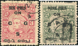 Delcampe - 791436 USED India-cochin 1948 SELLOS DE 1944-48 CON NUEVOS VALORES SOBRECARGADOS - Cochin