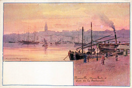 Delcampe - 13* MARSEILLE Vieux Port – Quai De La Fraternite  (illustree)       RL46,0740 - Unclassified
