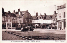 Delcampe - 45* CHATILLON COLIGNY  Place Du Marche   RL60,0033 - Chatillon Coligny