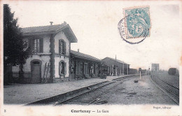 Delcampe - 45* COURTENAY    La Gare     RL60,1035 - Courtenay