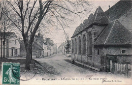 Delcampe - 45* COURTENAY  Eglise Et Rue St Pierre      RL60,1027 - Courtenay