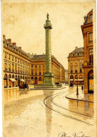 Delcampe - Art Postcard Of Paris Scenes -  Place Vendome - CPM Of Reproduction Travel Poster - Plätze