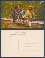 Delcampe - China Hong Kong Old Colour Postcard Chinaman Chinese Ricksha Rickshaw Coolie Boy - China