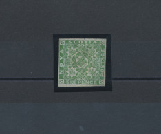Delcampe - 1851 Nova Scotia, SG. 5, 6 D. Yellow Green On Bluish Paper Imperforate, Used - Andere & Zonder Classificatie