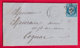Delcampe - N°60 PARIS ETOILE 33 BT DE L'HOPITAL POUR COGNAC CHARENTE INDICE 11 - 1849-1876: Classic Period