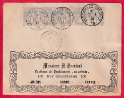 Delcampe - N°107 BANDE DE 5 VERAILLES CONGRES 1913 BELLE ENVELOPPE ILLUSTREE - 1877-1920: Semi Modern Period