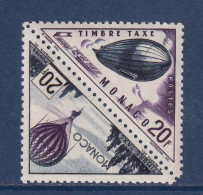 Delcampe - Monaco - Taxe - YT N° 50 Et 51 ** - Neuf Sans Charnière - Zeppelin - Ballon Monté - 1956 - Portomarken
