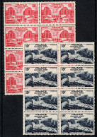 Delcampe - YV 818 & 819 N** MNH Luxe En Blocs De 8 , Cote 12,80+ Euros - Nations Unies à Paris - Unused Stamps