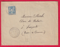 Delcampe - N°90 CAD FB 84 FACTEUR BOITIER DURFORT TARN ET GARONNE 1900 POUR LAUZERTE - 1877-1920: Semi Modern Period