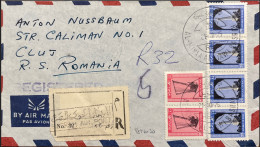 Delcampe - Iraq 1975 BASRAH Registered Airmail Cover To Romania – Basrah Airport Label - Irak