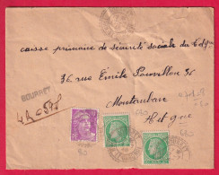 Delcampe - N°680 X2 + 811 RECOMMANDE PROVISOIRE CAD FAB 84 BOURRET TARN ET GARONNE POUR MONTAUBAN FACTEUR BOITIERS 1948 - 1921-1960: Modern Period