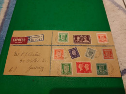 Delcampe - Guernsey Express FDC 1937 / 1940s – Coronation & WW2 Occupation Local Stamps, Registered No. 0012 - Guernsey