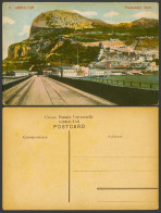 Delcampe - Gibraltar Old Colour Postcard Panoramic View, The Rock Bridge Railroads Panorama - Gibraltar
