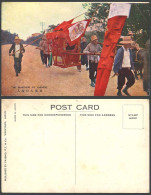 Delcampe - China Old Postcard Manchu Marriage Of Chinese Bridal Sedan Chair Coolies Wedding - China