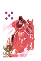 Delcampe - Artiste CPA Olympia Seoul 1988, Jockey Im Sprung Mit Seinem Pferd - Sonstige & Ohne Zuordnung