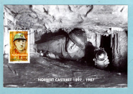Delcampe - Carte Maximum 2000 - Les Grands Aventuriers Français - Norbert Casteret - YT 3347 - 31 Saint Martory - 2000-2009