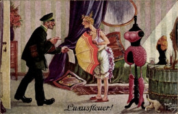 Delcampe - Artiste CPA Thiele, Arthur, Steuerquellen, Luxussteuer, Frau In Unterwäsche - Sonstige & Ohne Zuordnung