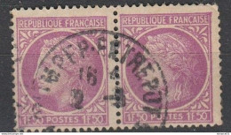 Delcampe - TRES RARE " FOND LIGNE " Sur Paire N°679  TBE - Oblitérés