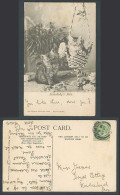 Delcampe - 2 Cats Kittens Somebody's Pets, A Cat Kitten In Hanging Basket 1905 Old Postcard - Katten