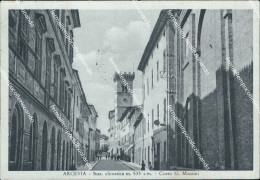 Delcampe - Bf567 Cartolina Arcevia Corso G.mazzini Provincia Di Ancona - Ancona