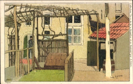 Delcampe - Artiste CPA Lynen, A., Louvain, Cour De Cabaret - Sonstige & Ohne Zuordnung