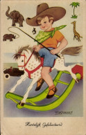 Delcampe - Artiste CPA Schermelé, Willy, Junge Auf Einem Schaukelpferd, Cowboy - Spielzeug & Spiele