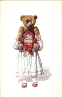 Delcampe - Artiste CPA Feiertag, Karl, Mädchen Mit Einem Teddybären - Spielzeug & Spiele