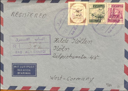 Delcampe - Iraq Cover Baghdad Bab Al-Sharqi To Germany 28.03.1968 Registered 1967 Flood Relief - Irak