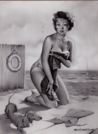 Delcampe - # DONNINA SEXY - DISEGNO OMBREGGIATO CON L'AEROGRAFO - Mode