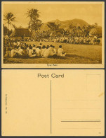Delcampe - Fiji Old Postcard Fijian Meke, Traditional Dance Native Dancers Dancing Festival - Fiji