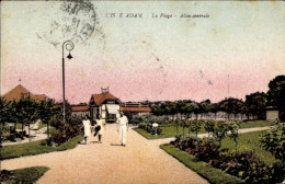 Delcampe - CPA Île Adam Val D'Oise, Plage, Allée Centrale - Sonstige & Ohne Zuordnung