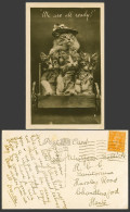 Delcampe - Dressed Cats Kittens Cat Kitten - We Are All Ready 1948 Old Real Photo Postcard - Katten