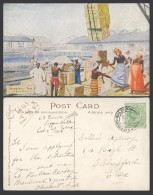Delcampe - Ceylon 1910 Old Postcard SHIPPING TEA, Native Workers Boxes Of Tea Lipton Series - Sri Lanka (Ceylon)